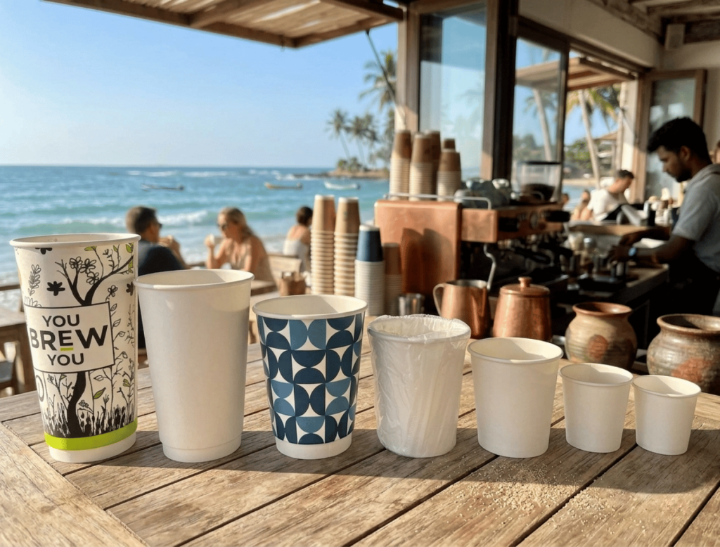 Paper and Bamboo Cups