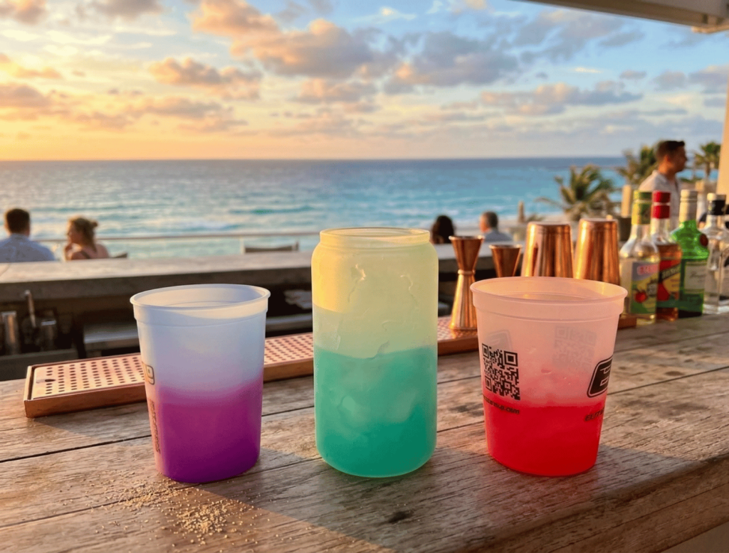Heat Sensitive Color Changing Glass and Plastic
